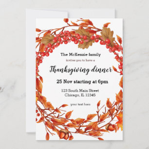 Herbstblätter Einladung