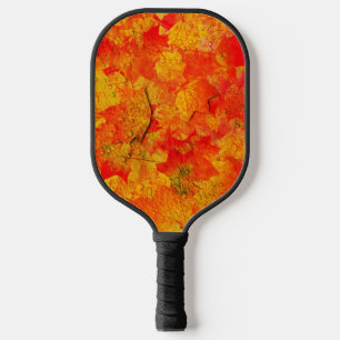 Herbstblätter fallen farbenfrohes Naturmuster Blat Pickleball Schläger