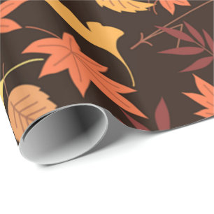 Herbstblätter fallen geschenkpapier