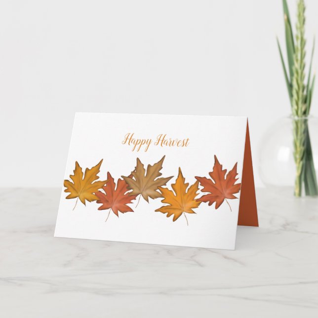 Herbstblätter Feiertagskarte (Vorderseite)