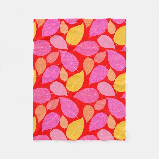 Herbstblätter. Fleecedecke (Vorderseite)