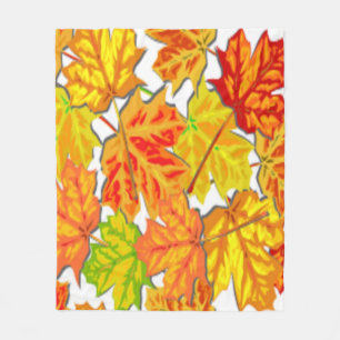 HERBSTBLÄTTER FLEECEDECKE