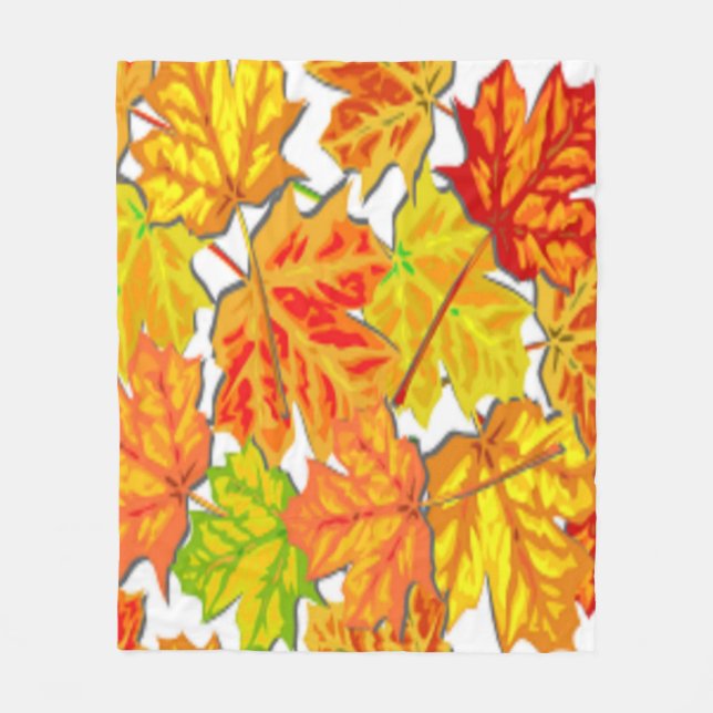 HERBSTBLÄTTER FLEECEDECKE (Vorderseite)