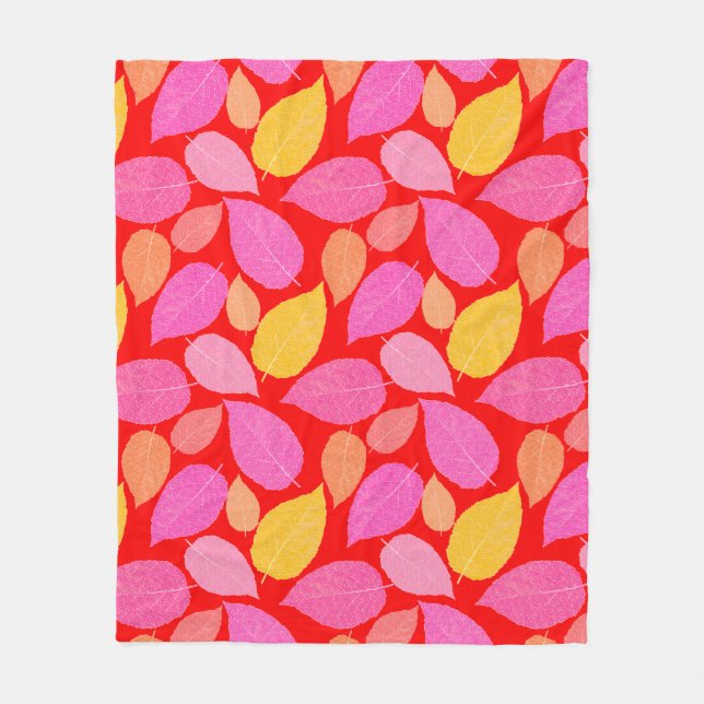 Herbstblätter. Fleecedecke (Vorderseite)