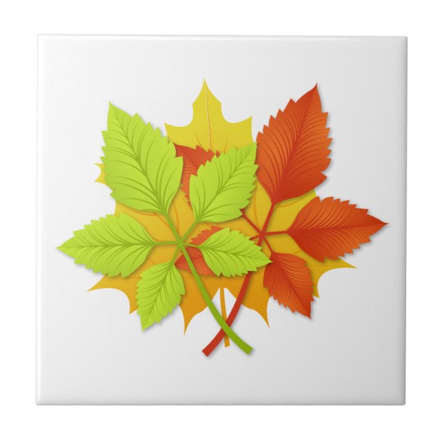 Herbstblätter Fliese (Vorderseite)