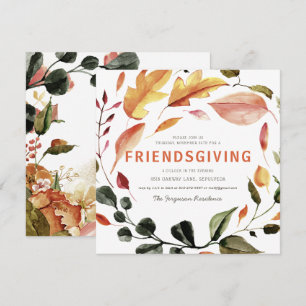 Herbstblätter Freundes-Dankfest Thanksgiving Feiertagskarte