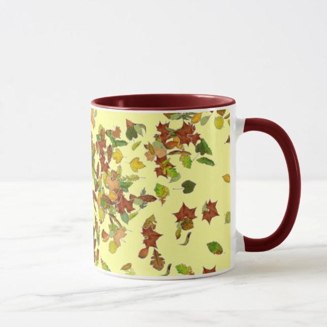 Herbstblätter, Gelb Tasse (Rechts)