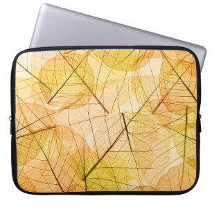 Herbstblätter gelb und orange Hintergrund - trans Laptopschutzhülle