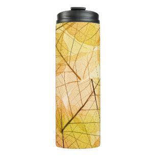Herbstblätter gelb und orange Hintergrund - trans Thermosbecher