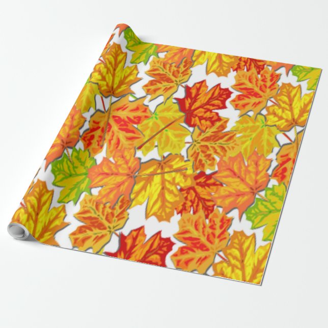 HERBSTBLÄTTER GESCHENKPAPIER (Ungerollt)