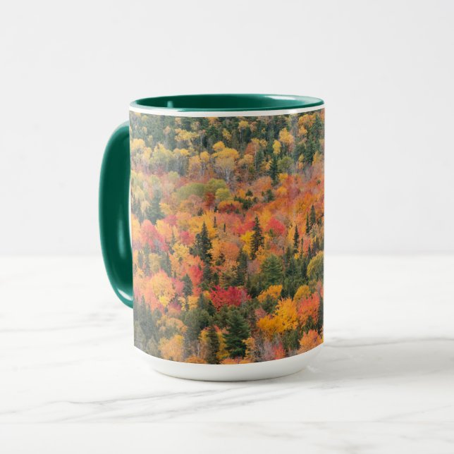 Herbstblätter | Halbinsel Keweenaw, Michigan Tasse (Vorderseite Links)