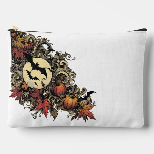 Herbstblätter. Halloween-Muster. Zubehörtasche (Vorderseite)