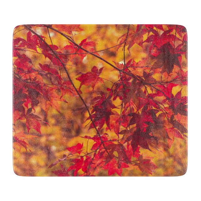 Herbstblätter Herbstlaub Natur Schneidebrett (Vorderseite)