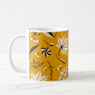 Herbstblätter im Cartoon-Stil - nahtlos Kaffeetasse