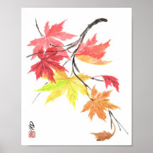 Herbstblätter im Wind