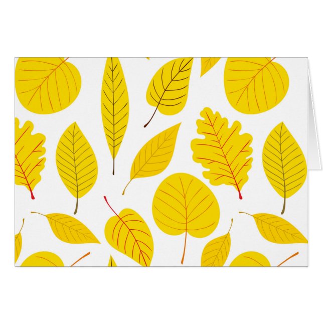 Herbstblätter in Gelb (Vorderseite (Horizontal))