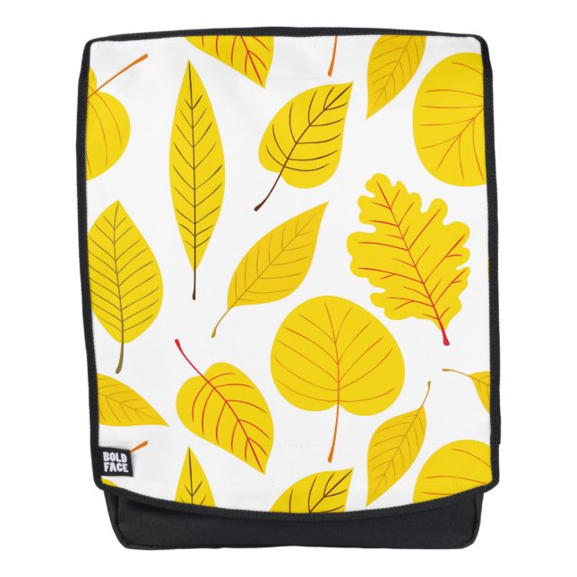 Herbstblätter in Gelb Rucksack (Vorderseite)