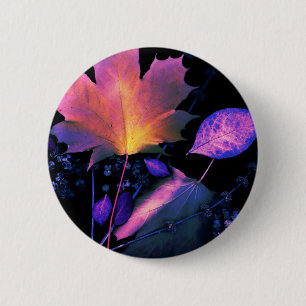 Herbstblätter in Neon Button