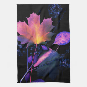 Herbstblätter in Neon Handtuch