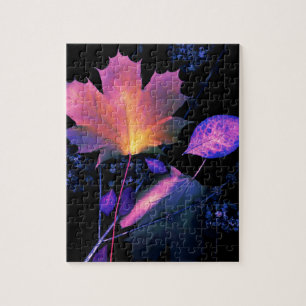 Herbstblätter in Neon Puzzle