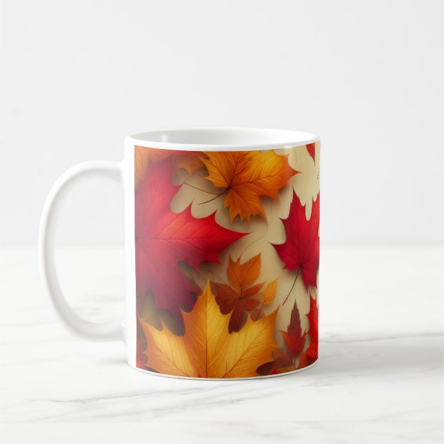 Herbstblätter Kaffeetasse (Links)