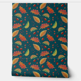 Herbstblätter, Kastanien, Haselnüsse und Berries F Tapete