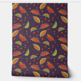 Herbstblätter, Kastanien, Haselnüsse und Berries F Tapete