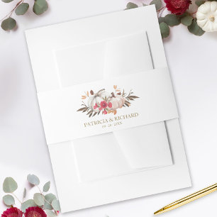 Herbstblätter Kürbis Hochzeit im Herbst Einladungsbanderole