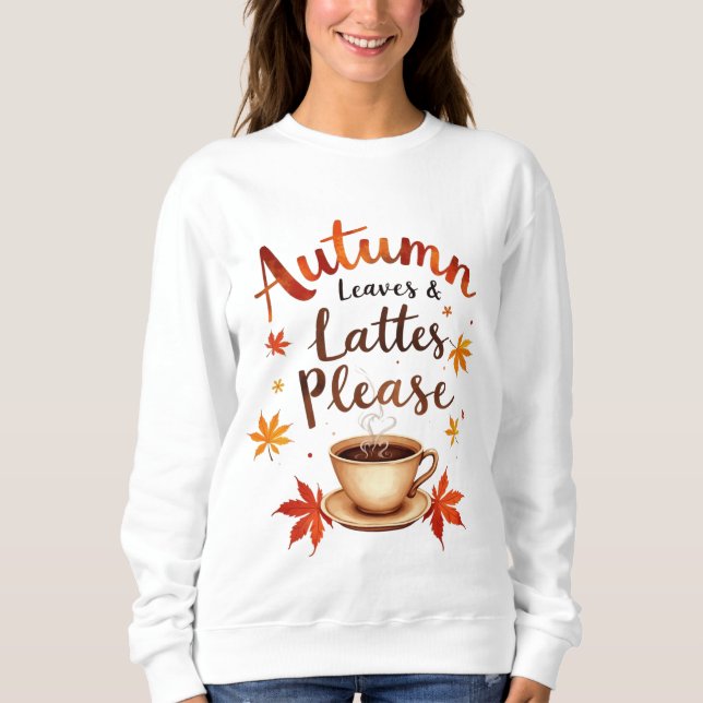 Herbstblätter & Latten Bitte - Farbe gemütlich Sweatshirt (Vorderseite)