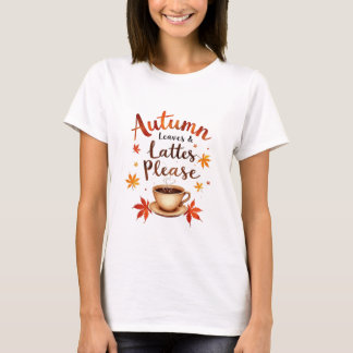 Herbstblätter & Lattes Thanksgiving T-Shirt
