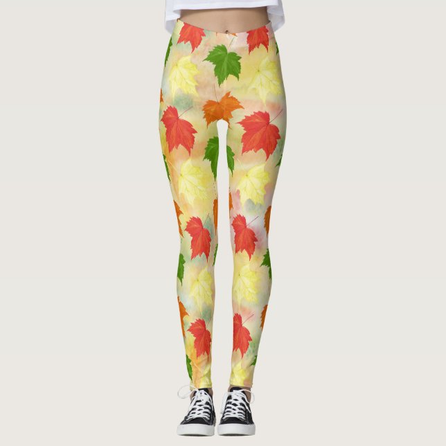 Herbstblätter Leggings (Vorderseite)
