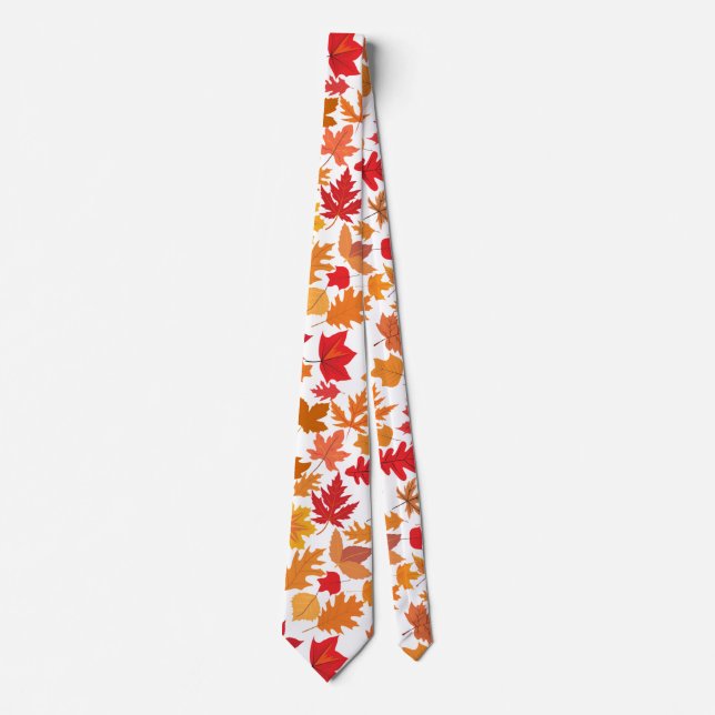 Herbstblätter Muster 02 Keine BG Krawatte (Vorderseite)