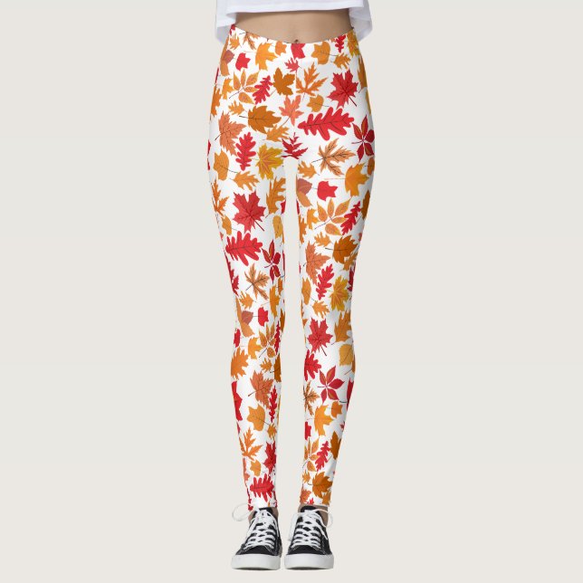 Herbstblätter Muster 02 Keine BG Leggings (Vorderseite)
