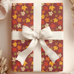 Herbstblätter-Muster Geschenkpapier