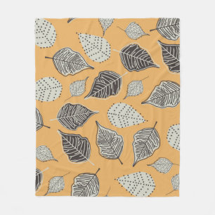 Herbstblätter, nahtlos Vintages Muster. Fleecedecke