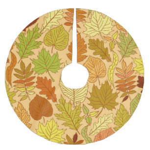 Herbstblätter: nahtloser Stoffdruck Polyester Weihnachtsbaumdecke
