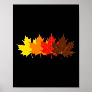 Herbstblätter Oktober Herbst Gemütliche Jahreszeit Poster