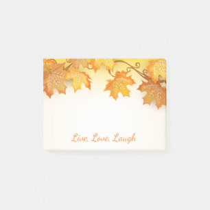 Herbstblätter Orange Fall Rustikal Land Post-it Klebezettel