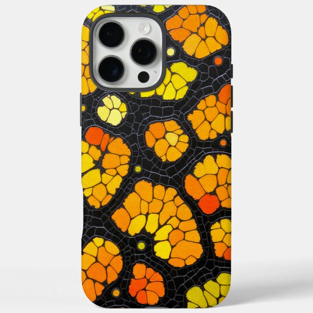 Herbstblätter: Orange und Black Snake Design Case-Mate iPhone Hülle (Rückseite)