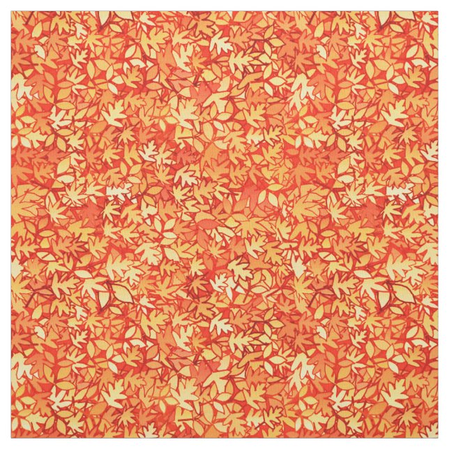 Herbstblätter, Orange und Gold Stoff (Muster)
