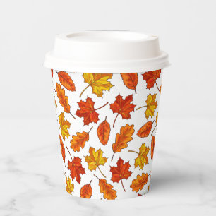 Herbstblätter Pappbecher