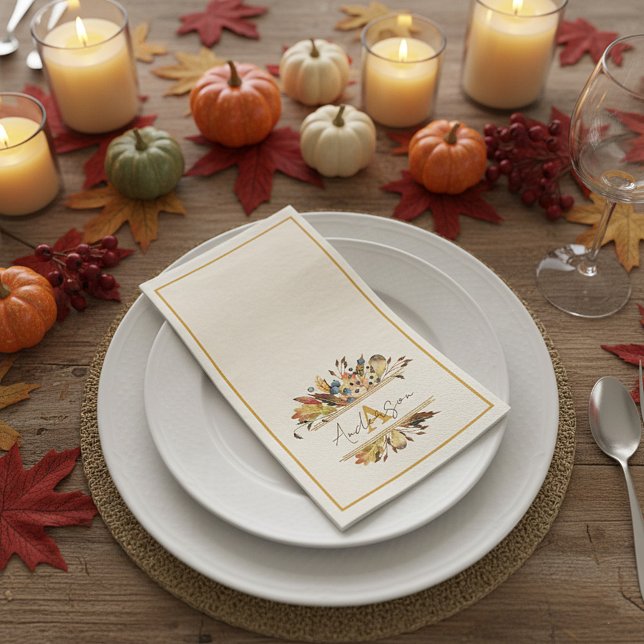 Herbstblätter personalisiert serviette (Von Creator hochgeladen)
