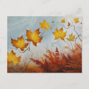 Herbstblätter Postkarte