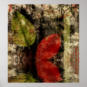 Herbstblätter reflektieren die Printwerbung Poster