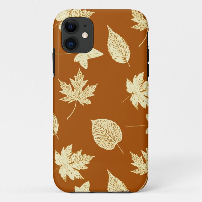 Herbstblätter - Rostbraun und Sahne Case-Mate iPhone Hülle (Rückseite)