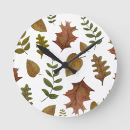 Herbstblätter Runde Wanduhr