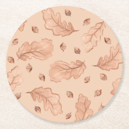 Herbstblätter Runder Pappuntersetzer