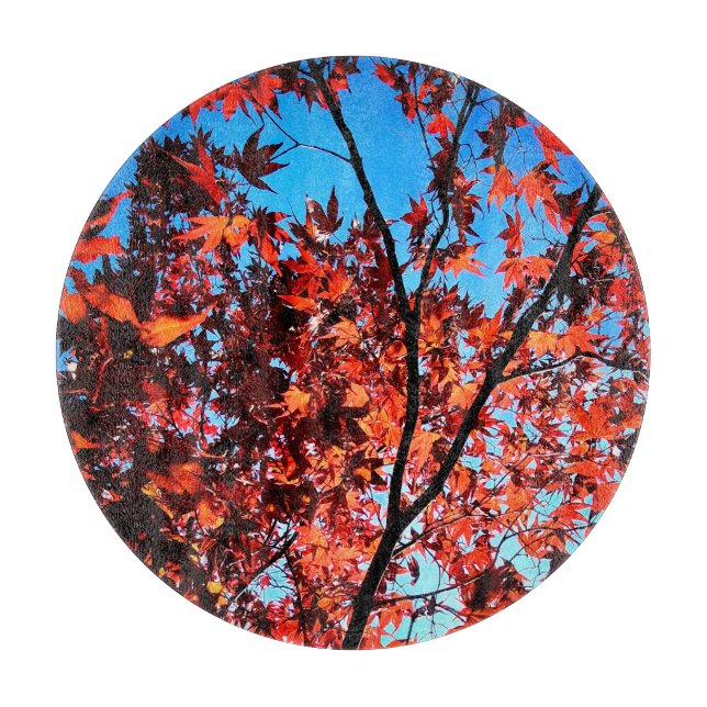 Herbstblätter Schneidebrett (Vorderseite)