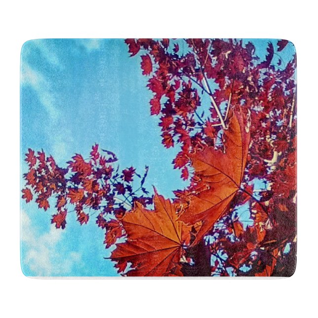 Herbstblätter Schneidebrett (Vorderseite)