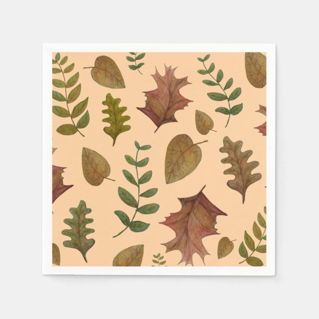 Herbstblätter Serviette (Vorderseite)